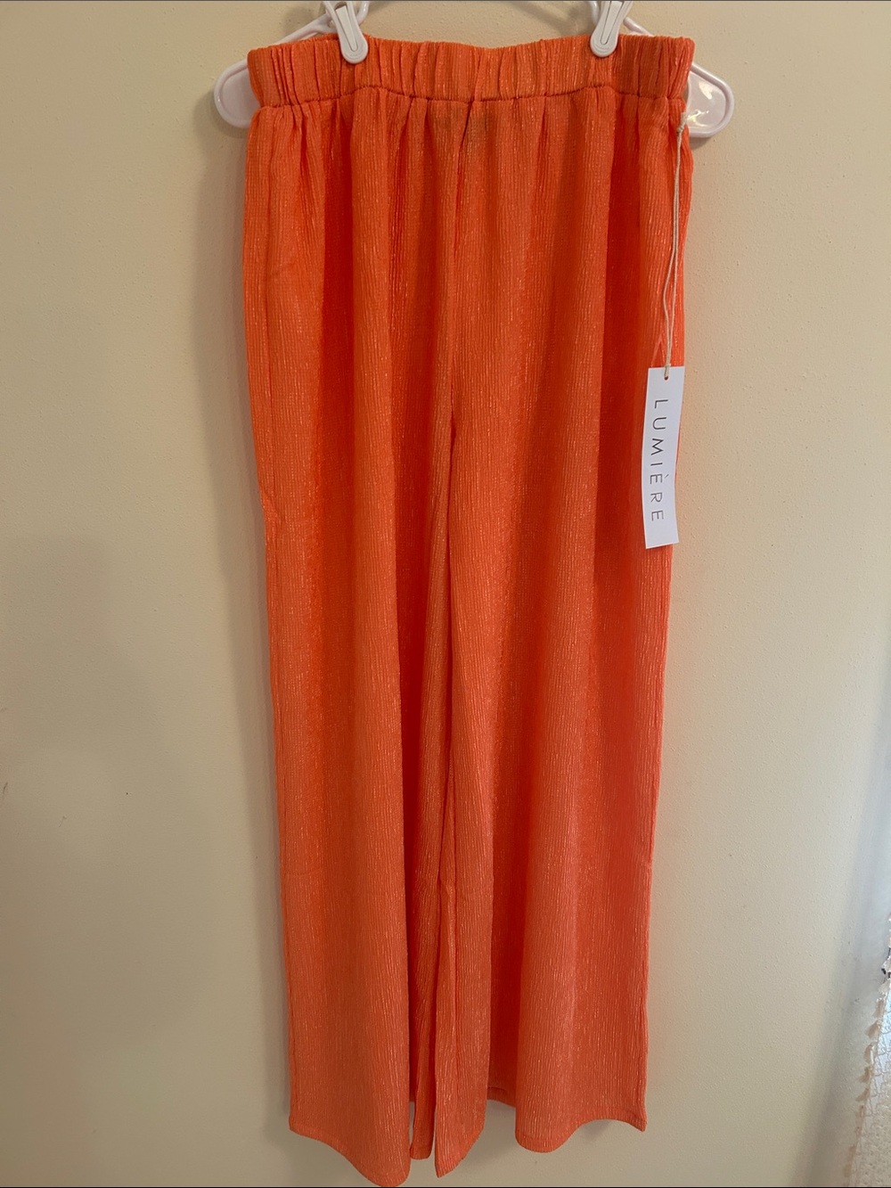 Lumière Bright Orange Wide-Leg Pants